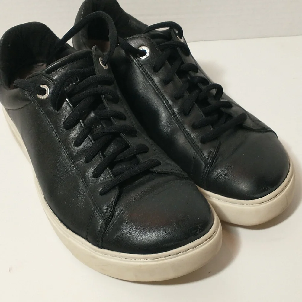 Birkenstock Bend Low Leather Black Sneaker, Euro 38,‎ US Size 7, Gram Core